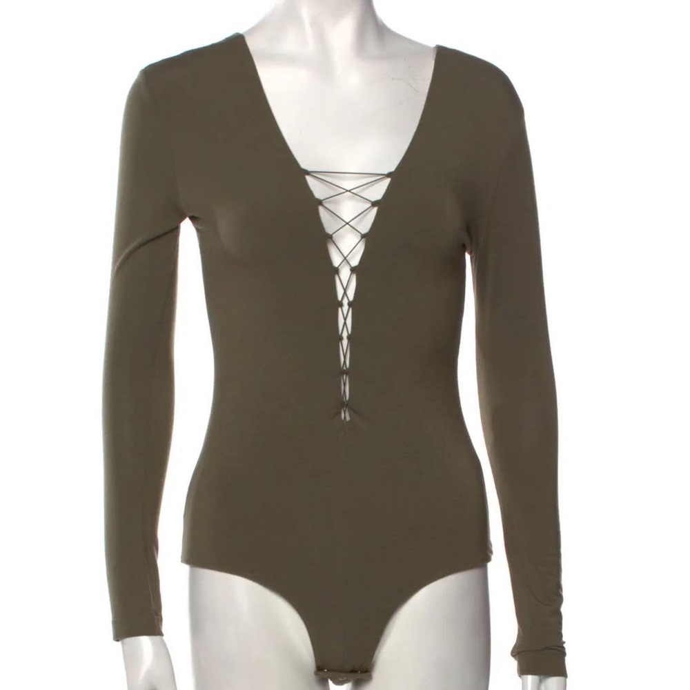 Alexander Wang crisscross army bodysuit